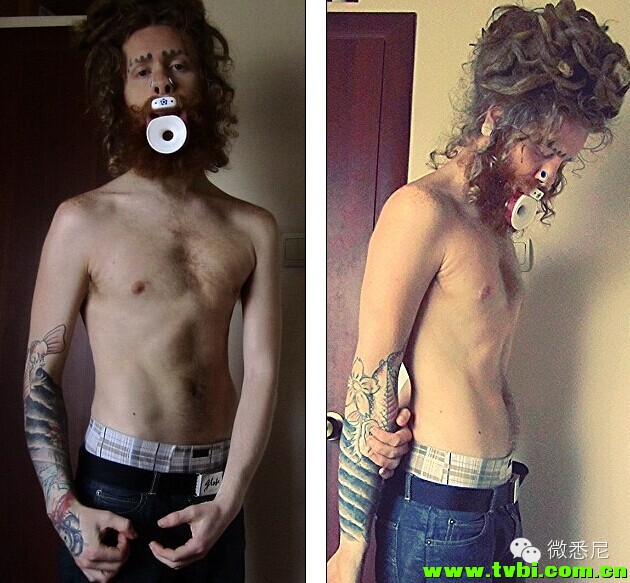 【醉了】有小伙纸非常喜欢澳洲鸭嘴兽。。于是他花了N年时间把自己改造成酱紫。。 ...